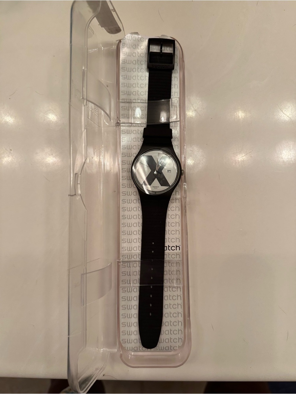 Swatch Watch XX-Rated Black New Gent Size SUOB402 RARE